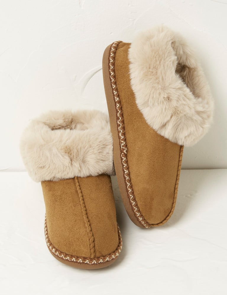 Faux Fur Cuff Slipper Boots 2 of 4