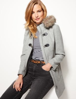 Grey duffle outlet coat womens