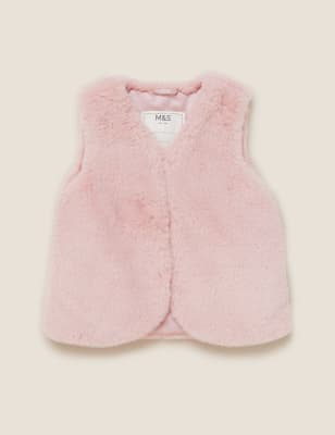 Kids faux fur outlet gilet