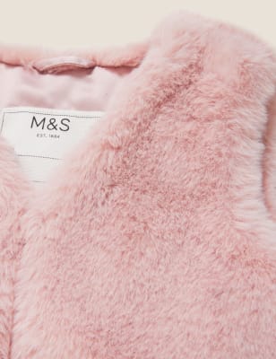 Marks and spencer shop pink faux fur coat