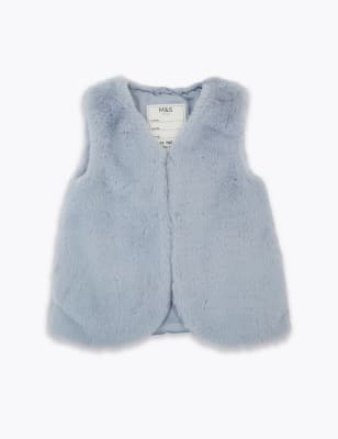 Kids faux outlet fur gilet