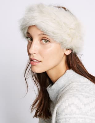 Faux Fur Headband M&S Collection M&S