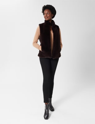 hobbs faux fur gilet