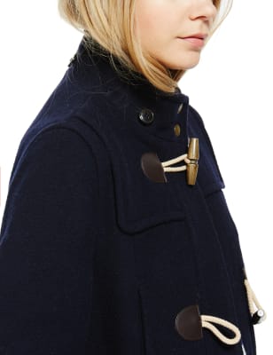 PETITE Faux Fur Duffle Coat, M&S Collection