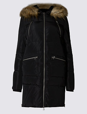 Faux Fur Hooded Jacket with Stormwear™ Image 2 of 4