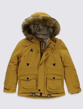 Faux Fur Hooded Parka Jacket (1-7 Years) Image 2 of 4