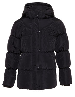 Faux Fur Hooded Short Coat with Stormwear™ Image 2 of 7