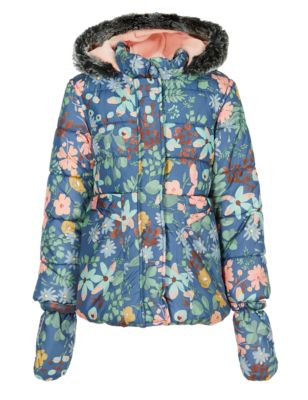 Faux Fur Hooded Thermal Padded Coat with Stormwear™ (1-7 Years) Image 2 of 5