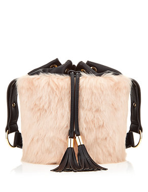 Faux Fur Leather Duffle Bag Image 2 of 6