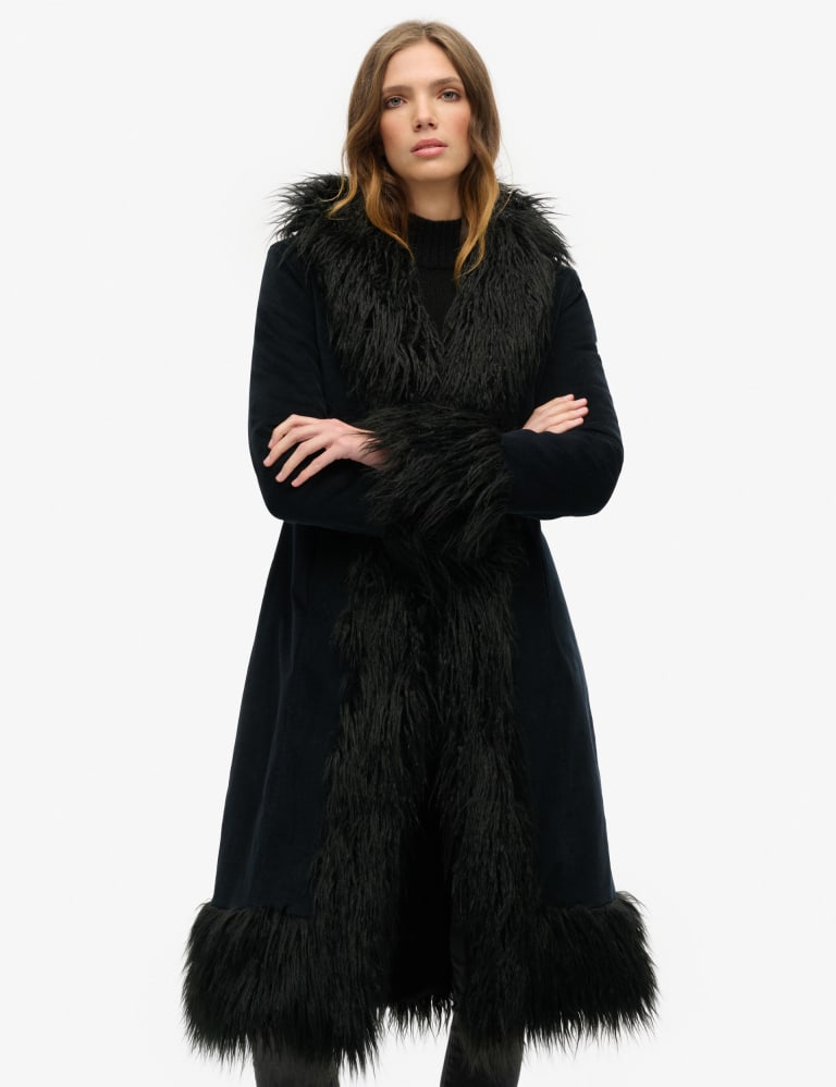Marks and spencer faux fur coat sales