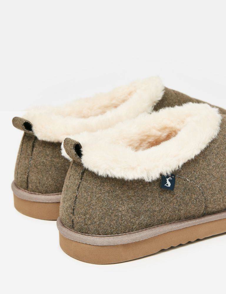 Faux Fur Lined Mule Slippers 3 of 7