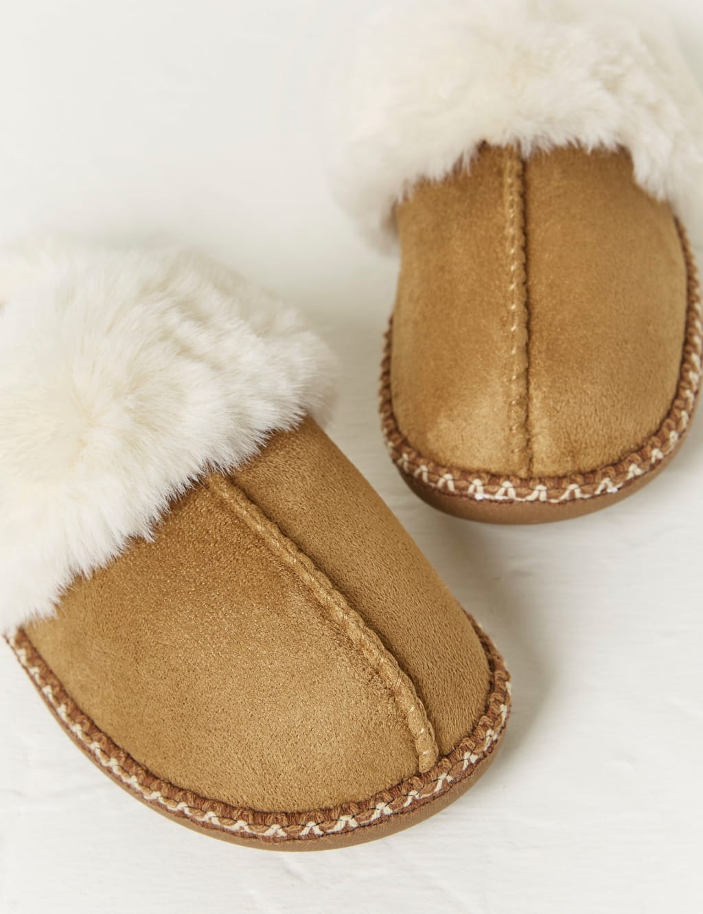 Faux Fur Lined Mule Slippers FatFace M S