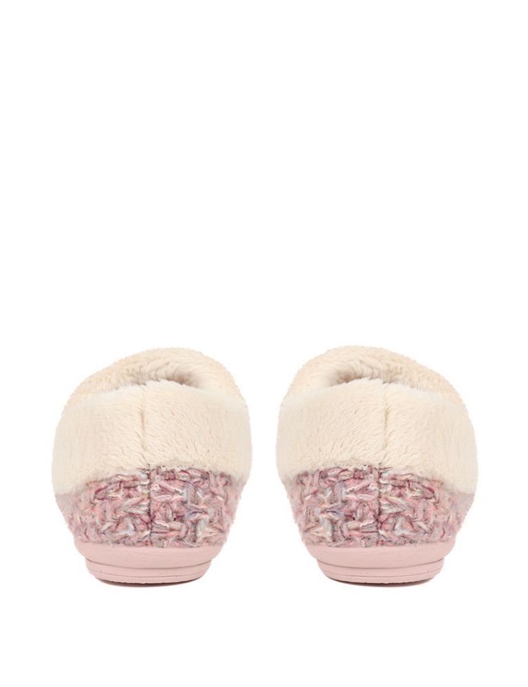 Faux Fur Lined Round Toe Slippers 5 of 6