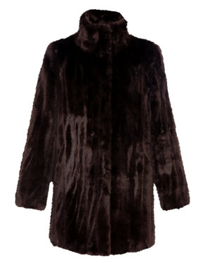 Faux Fur Mid Coat Image 2 of 9