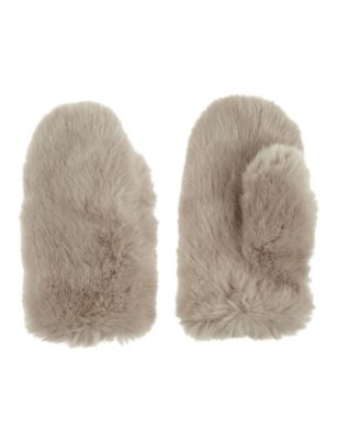 Faux Fur Mittens Image 1 of 1