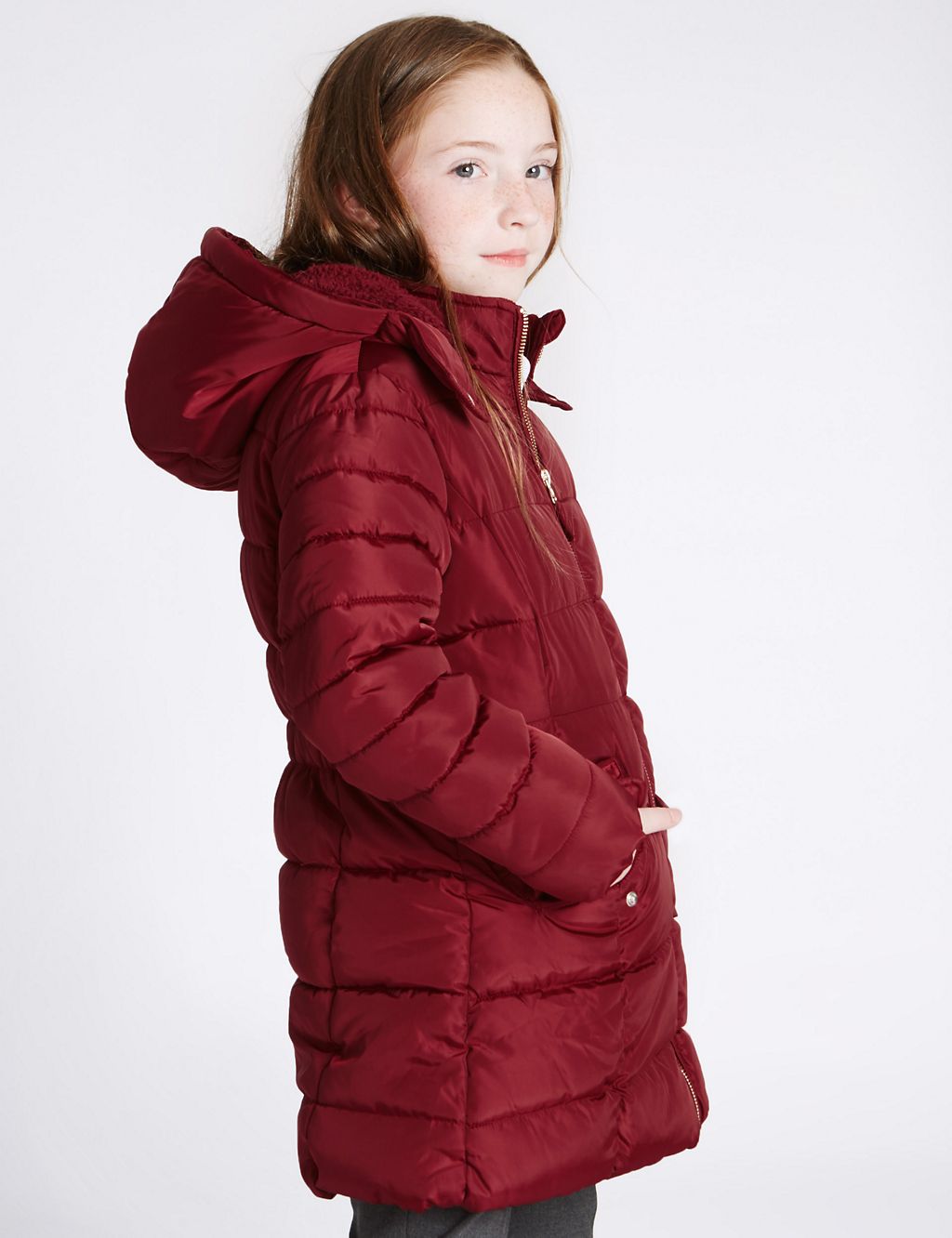 Faux Fur Padded Coat With Stormwear™ (3-16 Years) 2 of 8
