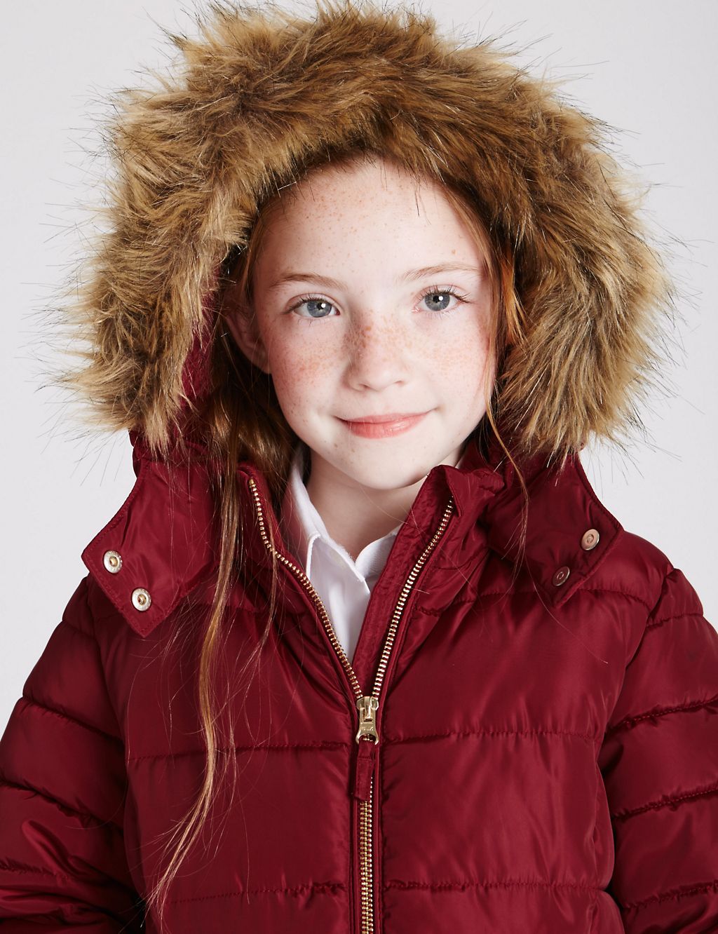 Faux Fur Padded Coat With Stormwear™ (3-16 Years) 8 of 8