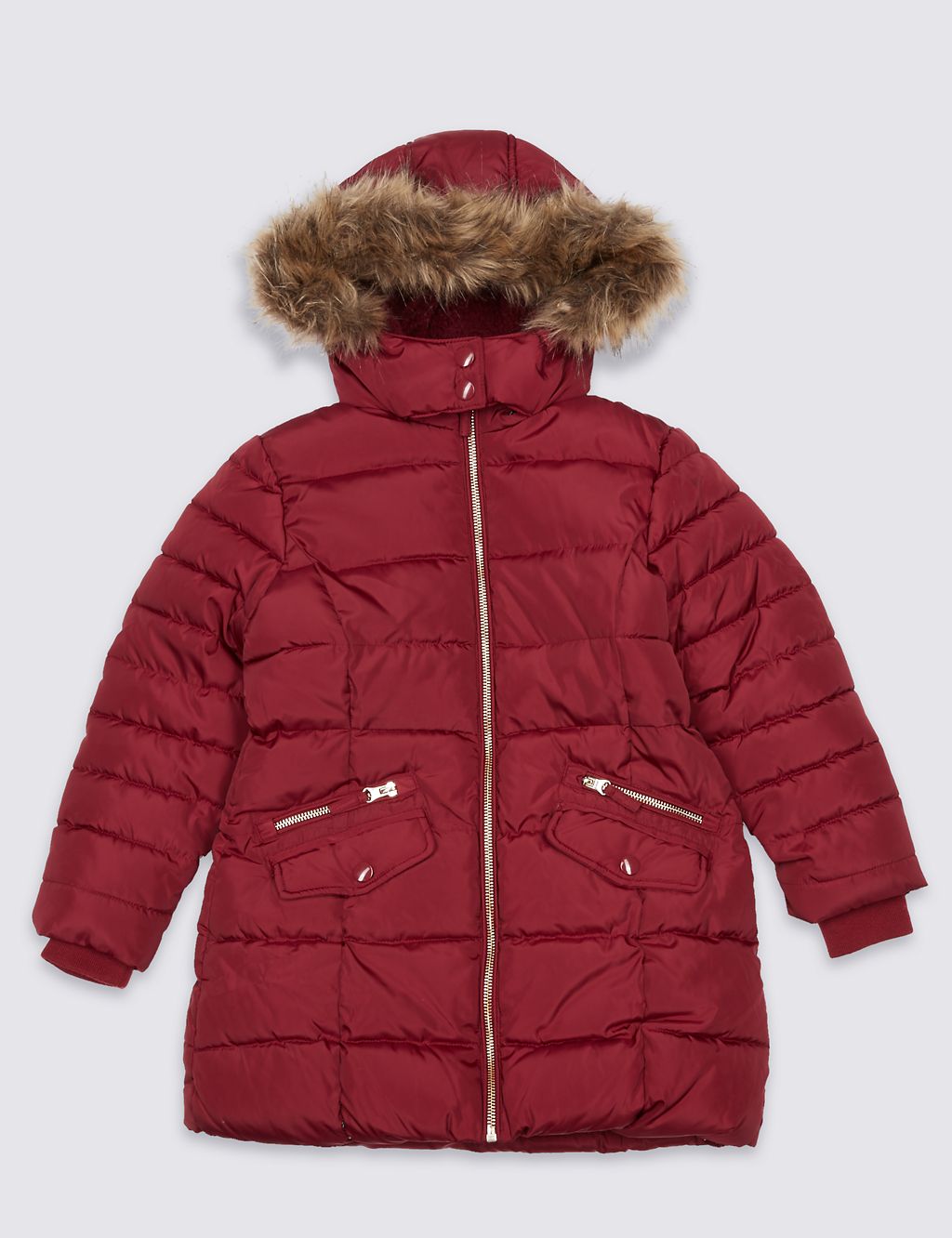 Faux Fur Padded Coat With Stormwear™ (3-16 Years) 1 of 8
