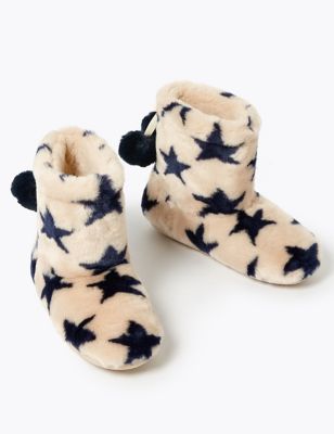 furry slipper boots