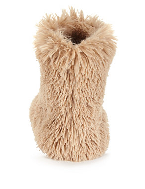 Faux Fur Slipper Boots Image 2 of 3