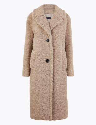 oversized tan wool coat