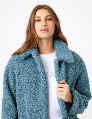 teal teddy jacket