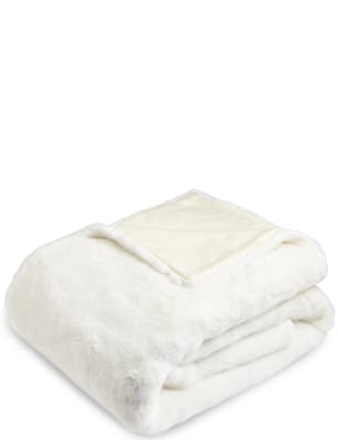 Faux Fur Throw Large M&S
