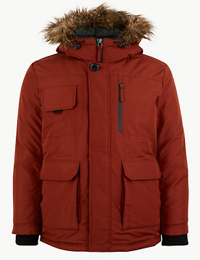 Faux Fur Trim Parka with Thermowarmth™ Image 2 of 7