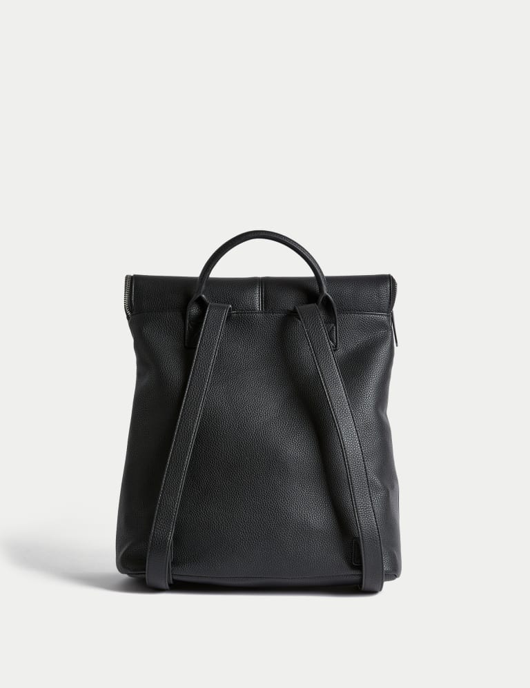 Faux Leather Backpack M S Collection M S
