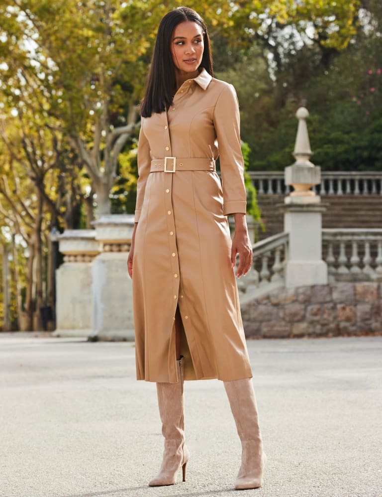 Shirt belted cheap dress
