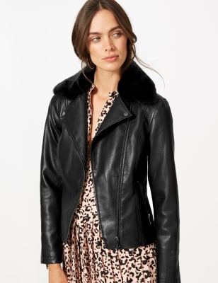 Marks and spencer 2025 ladies leather coats