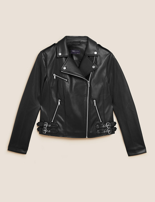 Faux Leather Biker Jacket | M&S Collection | M&S