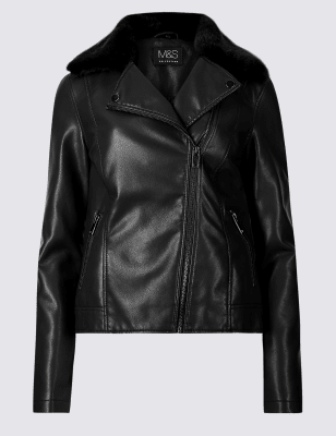 Marks and spencer deals leather jacket womens