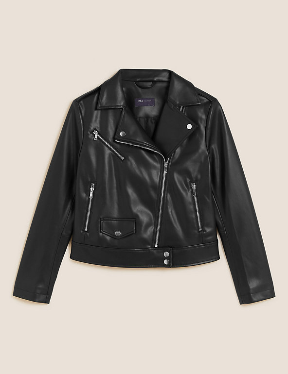 Faux Leather Biker Jacket | M&S Collection | M&S