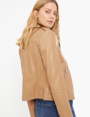 Marks & spencer leather on sale jackets