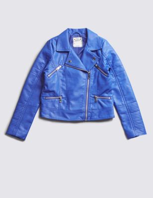 Faux Leather Biker Jacket with Stormwear™ (5-14 Years) | M&S