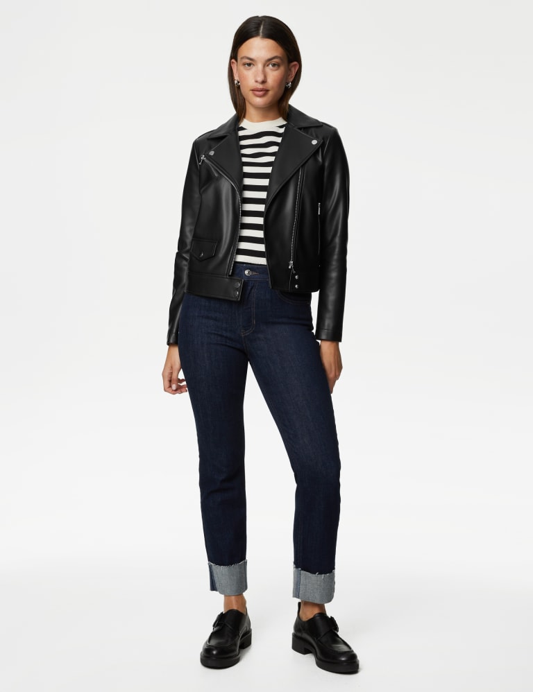 Faux Leather Biker Jacket | M&S Collection | M&S