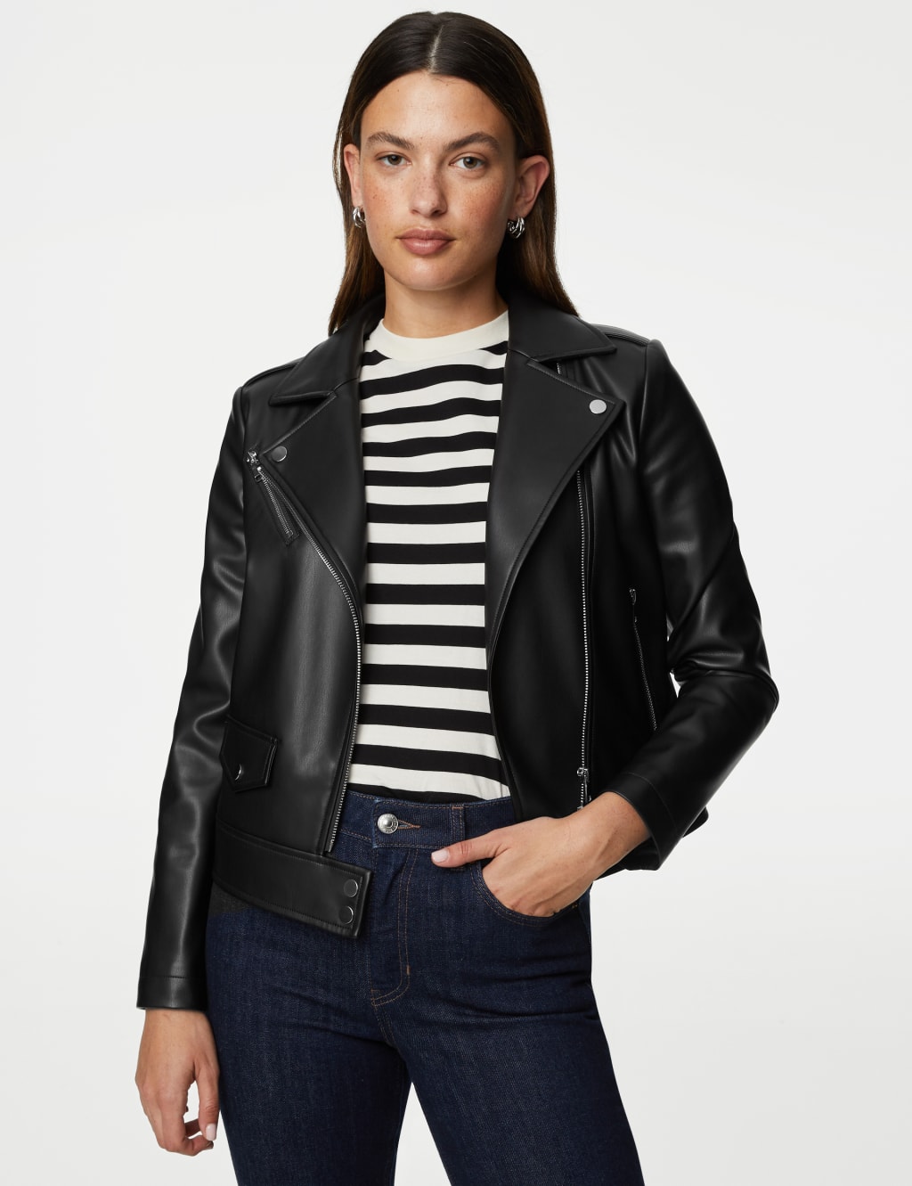 Faux Leather Biker Jacket | M&S Collection | M&S