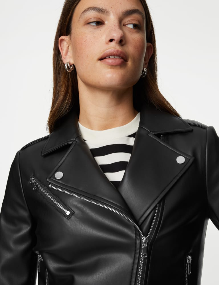 Women's Vegan Leather Moto Jacket