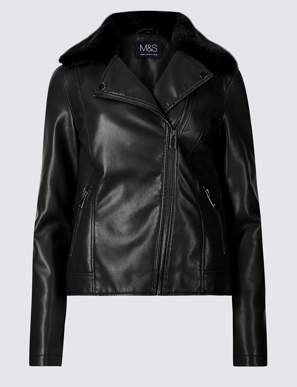 Faux Leather Biker Jacket 1 of 5