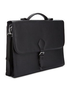 Faux Leather Briefcase Image 2 of 5