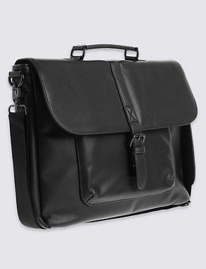 Faux Leather Briefcase Image 2 of 5