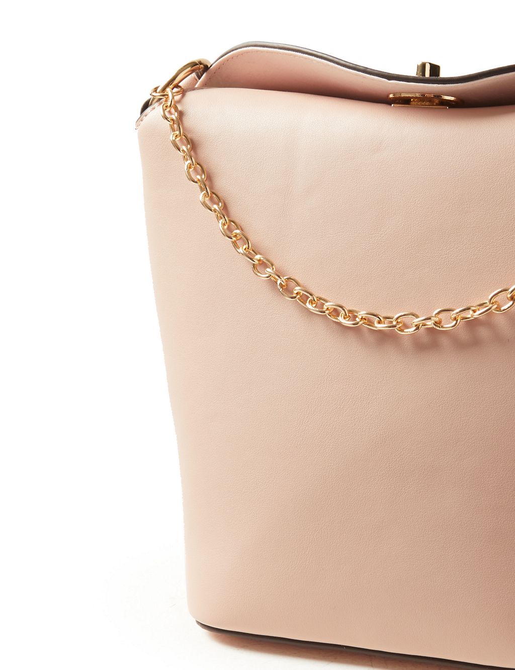 Faux Leather Chain Detail Cross Body Bag 6 of 6