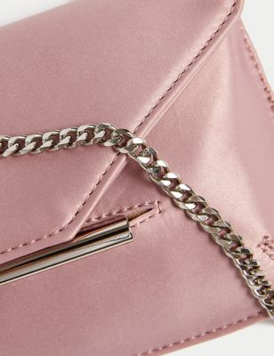 Faux Leather Chain Strap Clutch Bag Image 2 of 4