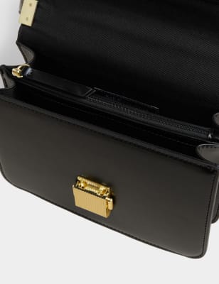 Marks and spencer online leather satchel