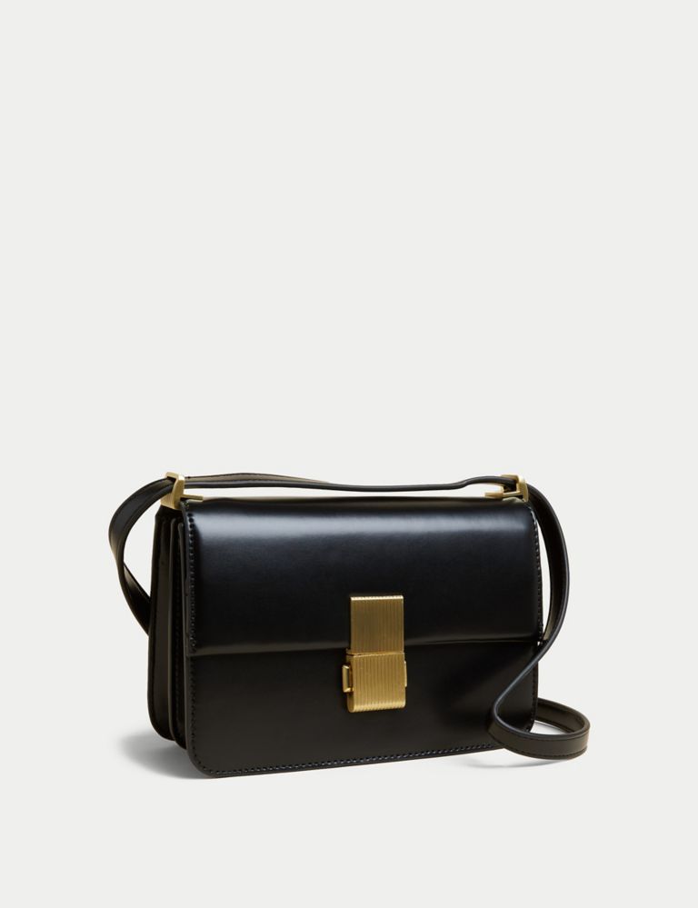 Faux Leather Cross Body Bag, M&S Collection