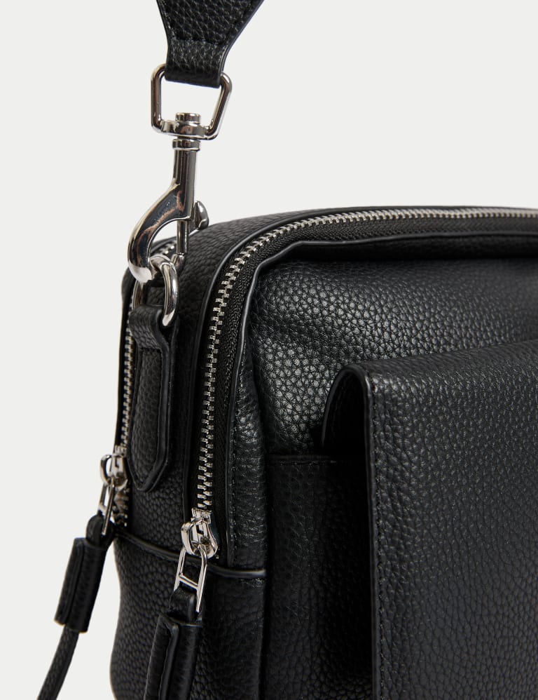 Faux Leather Cross Body Camera Bag, M&S Collection