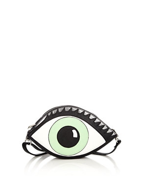 Faux Leather Eye Design Across Body Bag Image 2 of 6