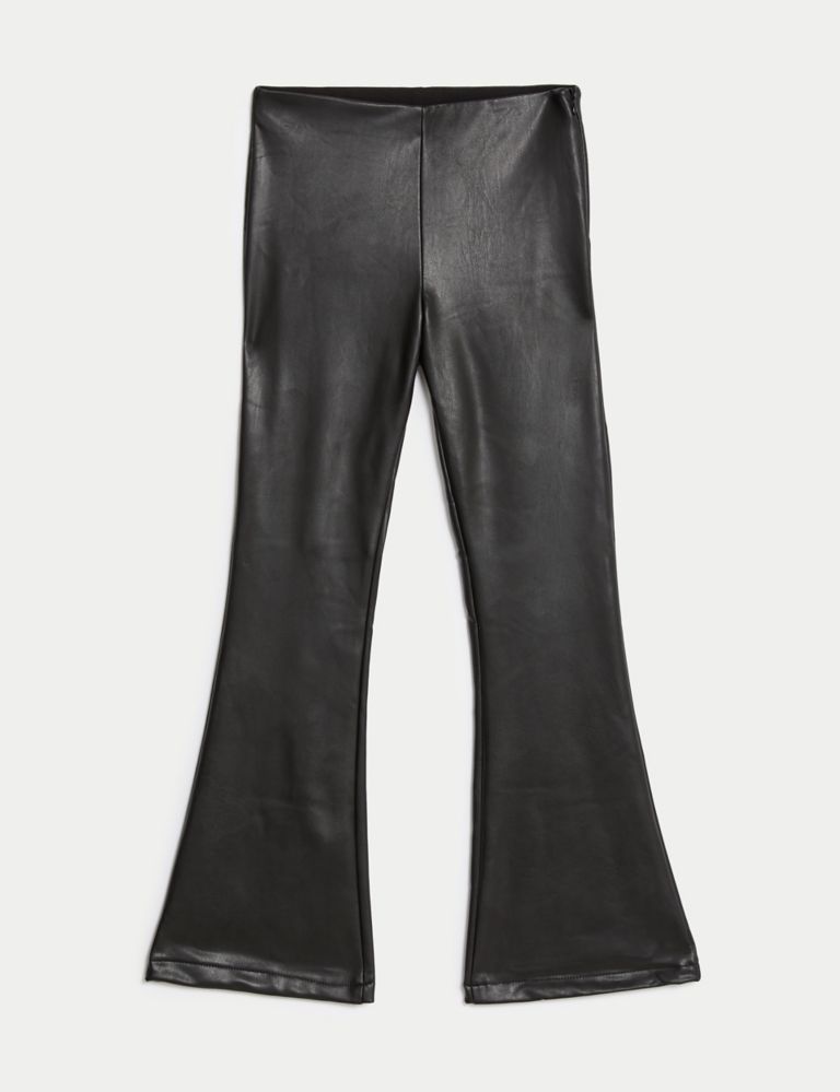 Faux Leather Flared Trousers (6-16 Yrs), M&S Collection