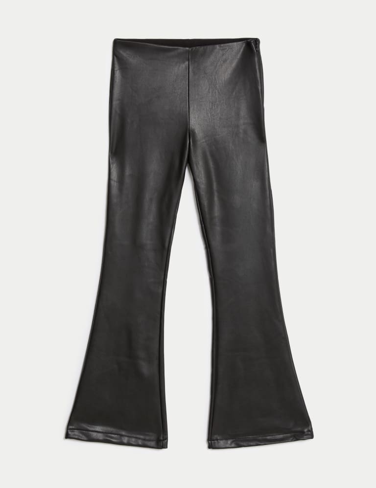 Buy Sosandar Black Faux Leather Kickflare Trousers from the Next UK online  shop